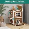 imageYITAHOME Outdoor Cat House Insulated with AllRound Foam Large Outside Feral Cat Shelter Weatherproof Winter Cat House for Multiple Cats BrownBrown