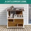 imageYITAHOME Outdoor Cat House Insulated with AllRound Foam Large Outside Feral Cat Shelter Weatherproof Winter Cat House for Multiple Cats BrownBrown