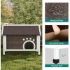 imageYITAHOME Outdoor Cat House Insulated with AllRound Foam Large Outside Feral Cat Shelter Weatherproof Winter Cat House for Multiple Cats BrownBrown