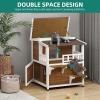 imageYITAHOME Outdoor Cat House Insulated with AllRound Foam Large Outside Feral Cat Shelter Weatherproof Winter Cat House for Multiple Cats BrownBrown