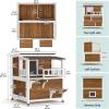 imageYITAHOME Outdoor Cat House Insulated with AllRound Foam Large Outside Feral Cat Shelter Weatherproof Winter Cat House for Multiple Cats BrownBrown