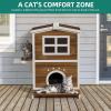 imageYITAHOME Outdoor Cat House Insulated with AllRound Foam Large Outside Feral Cat Shelter Weatherproof Winter Cat House for Multiple Cats BrownBrown