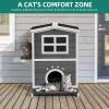 imageYITAHOME Outdoor Cat House Insulated with AllRound Foam Large Outside Feral Cat Shelter Weatherproof Winter Cat House for Multiple Cats BrownGrey