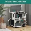 imageYITAHOME Outdoor Cat House Insulated with AllRound Foam Large Outside Feral Cat Shelter Weatherproof Winter Cat House for Multiple Cats BrownGrey