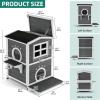 imageYITAHOME Outdoor Cat House Insulated with AllRound Foam Large Outside Feral Cat Shelter Weatherproof Winter Cat House for Multiple Cats BrownGrey