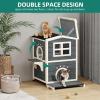 imageYITAHOME Outdoor Cat House Insulated with AllRound Foam Large Outside Feral Cat Shelter Weatherproof Winter Cat House for Multiple Cats BrownGrey
