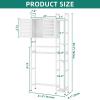 imageYITAHOME Over The Toilet Cabinet for Bathroom Storage Above Toilet Storage with Drawers Side Shelf Tissue Reel Over The Toilet Shelves Space Saver Cabinet for Bathroom Laundry Room Marble WhitePearly White