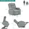 imageYITAHOME Power Lift Recliner Chair Modern Fabric Recliner Chair with Massage and Heat Spacious Seat USB Ports Cup Holders Remote Control Suitable for Living Room Dark Grey2Grey
