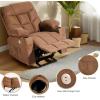 imageYITAHOME Power Lift Recliner Chair Modern Fabric Recliner Chair with Massage and Heat Spacious Seat USB Ports Cup Holders Remote Control Suitable for Living Room Dark Grey2Brown