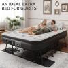 imageYITAHOME Queen Air Mattress with Frame and Rolling Case Inflatable Air Bed with Builtin Pump for Guests Camping and RV Easy Carry Case Black Inflated Size 79L x 59W x 28HBlack