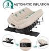 imageYITAHOME Queen Air Mattress with Frame and Rolling Case Inflatable Air Bed with Builtin Pump for Guests Camping and RV Easy Carry Case Black Inflated Size 79L x 59W x 28HBrown