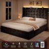 imageYITAHOME Queen Size Bed Frame with 3 Storage Drawers and RGB LED Lights Velvet Upholstered Bed with Charging Station and Storage Headboard No Box Spring Needed Easy Assembly NoiseFree GreyBlack