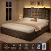 imageYITAHOME Queen Size Bed Frame with 3 Storage Drawers and RGB LED Lights Velvet Upholstered Bed with Charging Station and Storage Headboard No Box Spring Needed Easy Assembly NoiseFree GreyGrey
