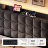 imageYITAHOME Queen Size Bed Frame with 3 Storage Drawers and RGB LED Lights Velvet Upholstered Bed with Charging Station and Storage Headboard No Box Spring Needed Easy Assembly NoiseFree GreyGrey