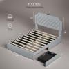 imageYITAHOME Queen Size Bed Frame with Bookcase Headboard and 4 Storage Drawers RGB LED Bed Frame with TypeC ampamp USB Charging Station Storage Headboard Bed No Box Spring Needed Noise Free BlackGrey
