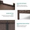 imageYITAHOME Rattan Dog Sofa Bed with CushionWicker Pet Bed Sofa Couch Indoor Outdoor Water Unaffected for Large Medium Small Dogs Cats 248L197W98BlueBrownBeige