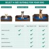 imageYITAHOME Rattan Dog Sofa Bed with CushionWicker Pet Bed Sofa Couch Indoor Outdoor Water Unaffected for Large Medium Small Dogs Cats 248L197W98BlueBrownBlue