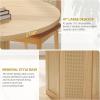 imageYITAHOME Round Dining Table for 46 People Circle Dining Table with Wooden Rattan Base Modern Farmhouse Kitchen Table Round for Dining Room Kitchen Apartment Natural OakNatural Oak