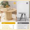 imageYITAHOME Round Dining Table for 46 People Circle Dining Table with Wooden Rattan Base Modern Farmhouse Kitchen Table Round for Dining Room Kitchen Apartment Natural OakNatural Oak