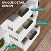 imageYITAHOME Sideboard Buffet CabinetWhite  Brown
