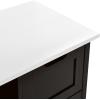imageYITAHOME Small Solid Wood Top Kitchen Island Cart on Wheels with Storage Rolling Portable Dining Room Serving Utility Carts Mobile Movable with 3 Drawers Cabinet Dark Brown267W Dark Brown