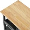 imageYITAHOME Small Solid Wood Top Kitchen Island Cart on Wheels with Storage Rolling Portable Dining Room Serving Utility Carts Mobile Movable with 3 Drawers Cabinet Dark Brown267W Gray