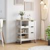imageYITAHOME Small Solid Wood Top Kitchen Island Cart on Wheels with Storage Rolling Portable Dining Room Serving Utility Carts Mobile Movable with 3 Drawers Cabinet Dark Brown267W White