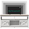 imageYITAHOME TV Stand for 6555 Inch Television Farmhouse Entertainment Center Television Stand with Power Outlets and Open Shelf Media Console TV Cabinet for Living Room WhiteBlackGrey WhiteGrey Wash