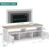 imageYITAHOME TV Stand for 6555 Inch Television Farmhouse Entertainment Center Television Stand with Power Outlets and Open Shelf Media Console TV Cabinet for Living Room WhiteBlackGrey WhiteGrey Wash