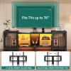 imageYITAHOME TV Stand with Mount for Living Room Black Modern TV Stand for 70inch TV with Power Outlet ampamp LED Lights LED Entertainment Center Gaming TV Console Cabinet Black Carbon Fiber