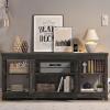 imageYITAHOME TV Stands for Living Room Modern Entertainment Center with Power Outlets for Television up to 65 Inch Farmhouse Media Console TV Cabinet with Adjustable Shelf ampamp Open Shelves WhiteDark Rustic Oak