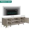 imageYITAHOME TV Stands for Living Room Modern Entertainment Center with Power Outlets for Television up to 65 Inch Farmhouse Media Console TV Cabinet with Adjustable Shelf ampamp Open Shelves WhiteLight Oak