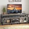 imageYITAHOME TV Stands for Living Room TV Stand for 7065 inch TV Entertainment Center with Storage LED TV Stand with Power Outlets Industrial TV Console Cabinet Rustic BrownGrey