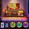 imageYITAHOME TV Stands for Living Room TV Stand for 7065 inch TV Entertainment Center with Storage LED TV Stand with Power Outlets Industrial TV Console Cabinet Rustic BrownGrey