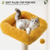 imageYITAHOME Tall Cactus Cat Tree Tower with SelfGrooming Brush 60in Cute Cat Climbing Tower for Indoor Cats with Cat Condo Top Perch Basktet Sisal Scratching Posts and Board Dangling BallGreen  Yellow68in