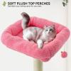 imageYITAHOME Tall Cactus Cat Tree Tower with SelfGrooming Brush 60in Cute Cat Climbing Tower for Indoor Cats with Cat Condo Top Perch Basktet Sisal Scratching Posts and Board Dangling BallGreen  Pink68in