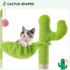 imageYITAHOME Tall Cactus Cat Tree Tower with SelfGrooming Brush 60in Cute Cat Climbing Tower for Indoor Cats with Cat Condo Top Perch Basktet Sisal Scratching Posts and Board Dangling BallGreen  Pink68in