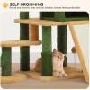 imageYITAHOME Tall Cactus Cat Tree Tower with SelfGrooming Brush 60in Cute Cat Climbing Tower for Indoor Cats with Cat Condo Top Perch Basktet Sisal Scratching Posts and Board Dangling BallCactus60in