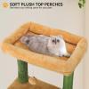 imageYITAHOME Tall Cactus Cat Tree Tower with SelfGrooming Brush 60in Cute Cat Climbing Tower for Indoor Cats with Cat Condo Top Perch Basktet Sisal Scratching Posts and Board Dangling BallCactus60in