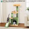 imageYITAHOME Tall Cat Tree Tower with Leaves for Indoor Cats 728in Cute Cat Climbing Tower with SelfGrooming Brush Cat Condo Top Perch Basktet Sisal Scratching Posts and Board Dangling BallCactus37in