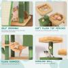 imageYITAHOME Tall Cat Tree Tower with Leaves for Indoor Cats 728in Cute Cat Climbing Tower with SelfGrooming Brush Cat Condo Top Perch Basktet Sisal Scratching Posts and Board Dangling BallCactus