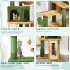 imageYITAHOME Tall Cat Tree Tower with Leaves for Indoor Cats 728in Cute Cat Climbing Tower with SelfGrooming Brush Cat Condo Top Perch Basktet Sisal Scratching Posts and Board Dangling BallCactus602in