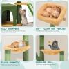 imageYITAHOME Tall Cat Tree Tower with Leaves for Indoor Cats 728in Cute Cat Climbing Tower with SelfGrooming Brush Cat Condo Top Perch Basktet Sisal Scratching Posts and Board Dangling BallCactus37in