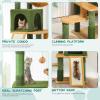 imageYITAHOME Tall Cat Tree Tower with Leaves for Indoor Cats 728in Cute Cat Climbing Tower with SelfGrooming Brush Cat Condo Top Perch Basktet Sisal Scratching Posts and Board Dangling BallPalm leaf76in