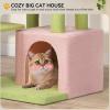 imageYITAHOME Tall Cat Tree Tower with Leaves for Indoor Cats 728in Cute Cat Climbing Tower with SelfGrooming Brush Cat Condo Top Perch Basktet Sisal Scratching Posts and Board Dangling BallFlower65in