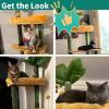 imageYITAHOME Tall Cat Tree Tower with Leaves for Indoor Cats 728in Cute Cat Climbing Tower with SelfGrooming Brush Cat Condo Top Perch Basktet Sisal Scratching Posts and Board Dangling BallPalm leaf76in