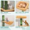 imageYITAHOME Tall Cat Tree Tower with Leaves for Indoor Cats 728in Cute Cat Climbing Tower with SelfGrooming Brush Cat Condo Top Perch Basktet Sisal Scratching Posts and Board Dangling BallCactus445in