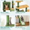 imageYITAHOME Tall Cat Tree Tower with Leaves for Indoor Cats 728in Cute Cat Climbing Tower with SelfGrooming Brush Cat Condo Top Perch Basktet Sisal Scratching Posts and Board Dangling BallCactus445in