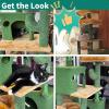 imageYITAHOME Tall Cat Tree Tower with Leaves for Indoor Cats 728in Cute Cat Climbing Tower with SelfGrooming Brush Cat Condo Top Perch Basktet Sisal Scratching Posts and Board Dangling BallCactus
