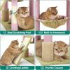imageYITAHOME Tall Cat Tree Tower with Leaves for Indoor Cats 728in Cute Cat Climbing Tower with SelfGrooming Brush Cat Condo Top Perch Basktet Sisal Scratching Posts and Board Dangling BallFlower61in
